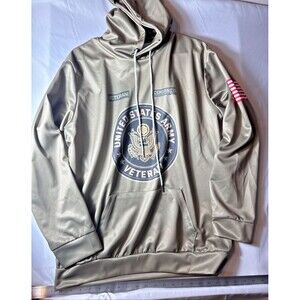 US Army Veteran Hooded Jacket Men's XL 17th Fires Brigade Lined Sweatshirt